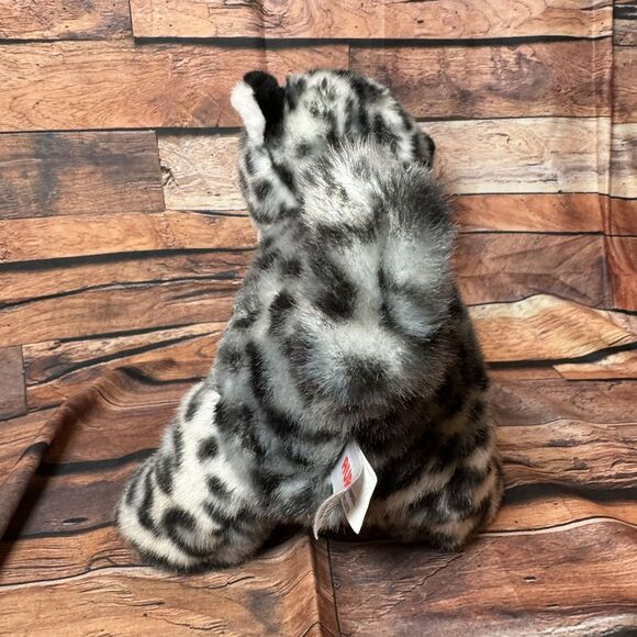 Aurora Snow Leopard Plush Stuffed Animal Toy Realistic Wild Cat Soft Cuddly Gift - Picture 5 of 10
